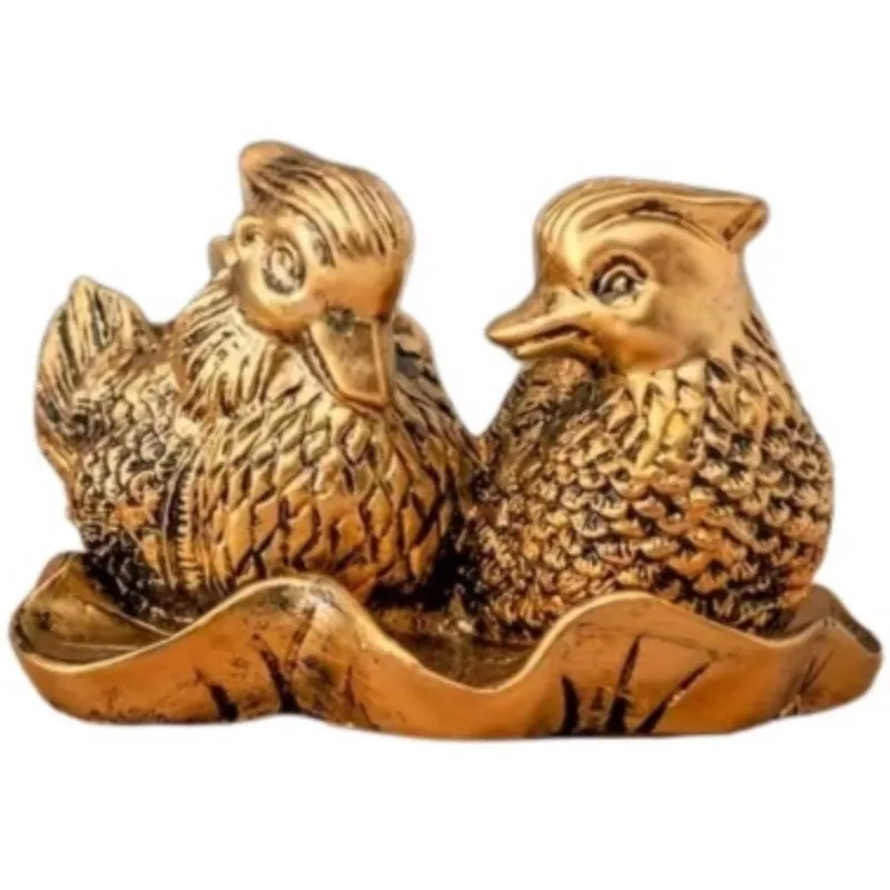 Statue Canards Mandarins Romantiques bronze