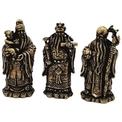 Statues Les 3 Sages Immortels cuivre