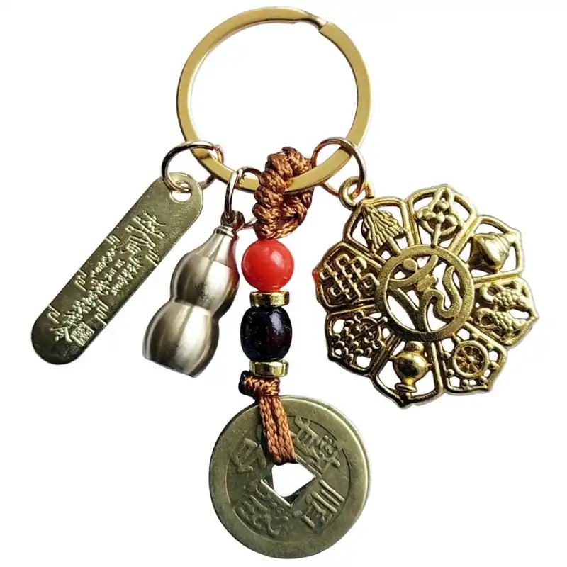 Porte-clés Talisman Lotus de Huit Trésors