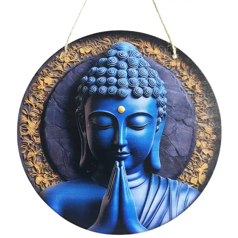 Plaque Décorative Bouddha bleu