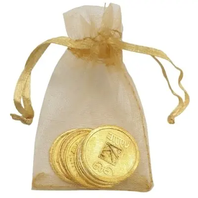 6 Pièces de Monnaie Or Plaqué 20mm