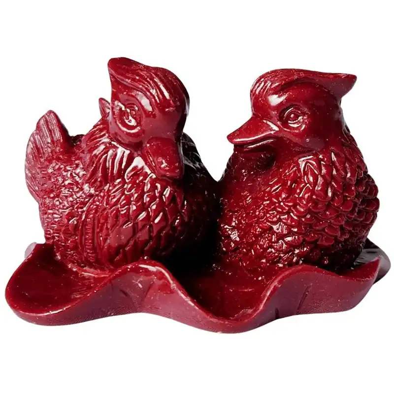 Statues Canards Mandarins rouges