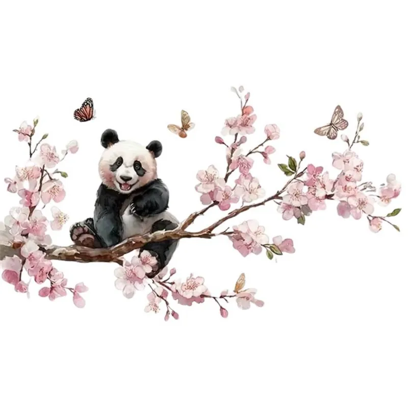 Sticker Panda Harmonie Fleurie