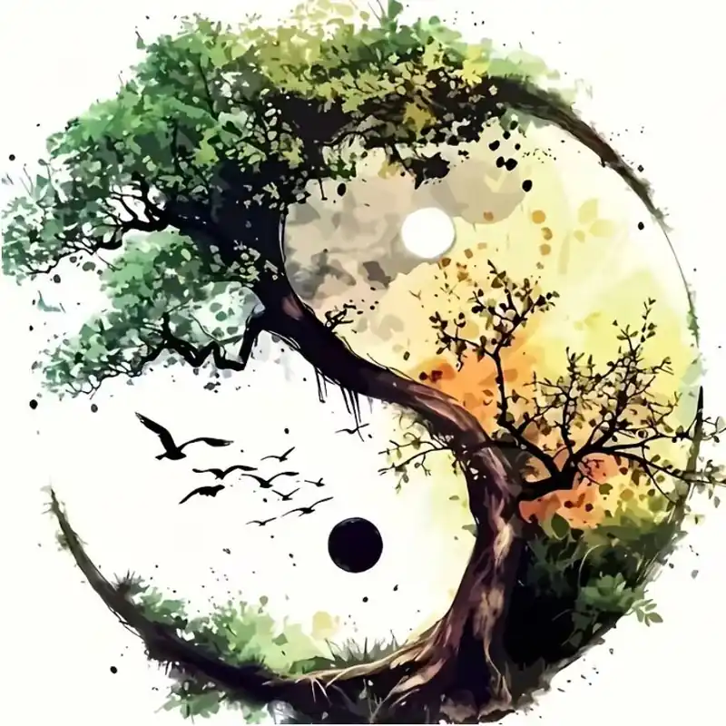 Sticker Arbre de Vie Yin Yang