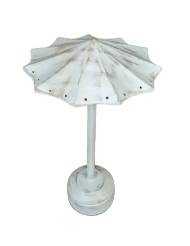 Présentoir à Boucles d'Oreilles forme Parasol en bois 26cm | Finition "Blanc Cérusé"