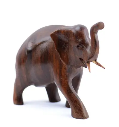 Statuette éléphant en Bois sculpté 10cm