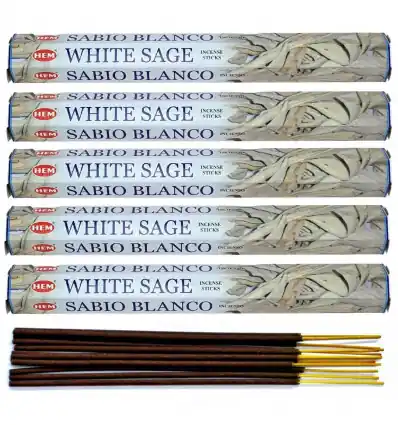 Encens Sauge Blanche. Lot de 100 bâtons | HEM