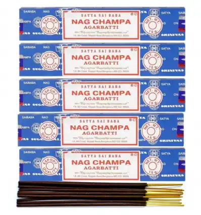 Encens Nag Champa. Lot de 5x15g | Satya Sai Baba