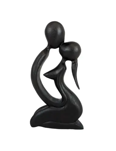 Sculpture sur bois 20cm "Couple Sensuel" | Cadeau d'Amour