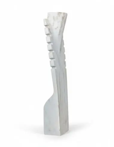 Présentoir en bois pour colliers et pendentifs 50cm | Finition "Blanc Cérusé"