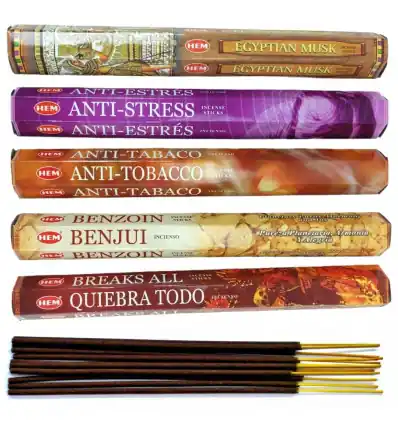Assortiment d'encens - Bouquet "Superstition" 5 parfums / 100 bâtons | HEM