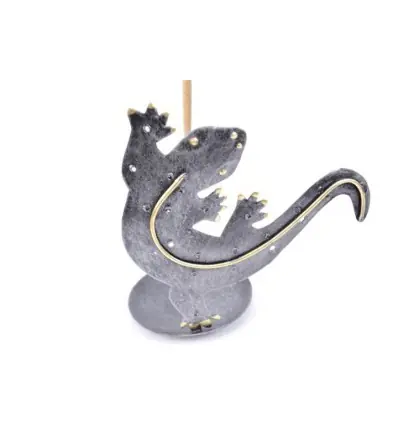 Porte-encens Gecko en fer forgé