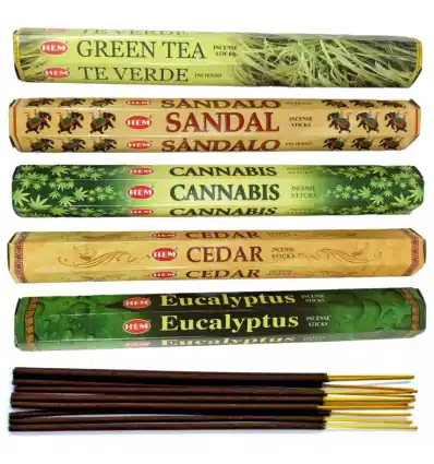 Assortiment d'encens - Bouquet "Souffle de la Forêt" 5 parfums / 100 bâtons | HEM