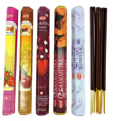 Assortiment d'encens - Bouquet "Plaisirs Sucrés" 5 parfums / 100 bâtons | HEM