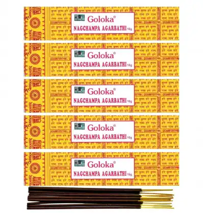 Encens Nag Champa. Lot de 5x16g | Goloka
