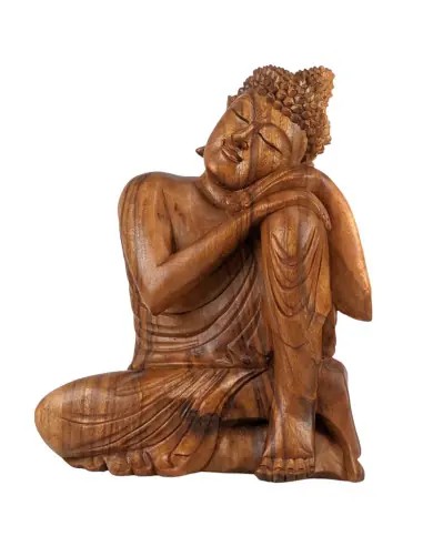 Sculpture de Bouddha assis 40cm | Oeuvre artisanale de Bali