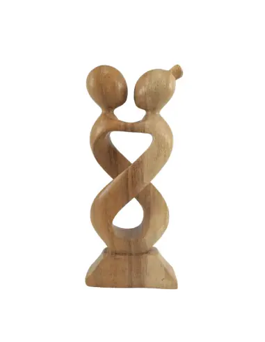 Sculpture bois 20cm "Amour Infini" | Cadeau pour Couple Amoureux