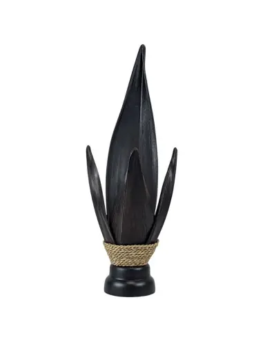 Lampe de Chevet en Feuilles de Cocotier et Acajou 50cm | à équiper