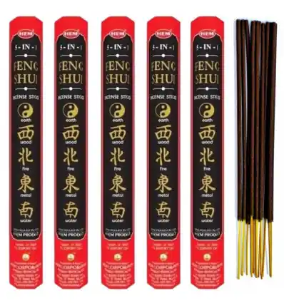 Encens Feng Shui 5 en 1. Lot de 100 bâtons | HEM