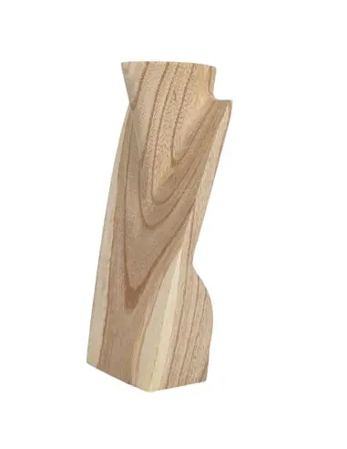 Buste présentoir a colliers en bois 25cm | Finition "Bois brut naturel"