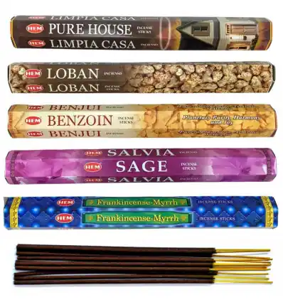 Assortiment d'encens - Bouquet "Purification" 5 parfums / 100 bâtons | HEM
