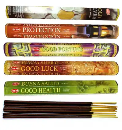 Assortiment d'encens - Bouquet "Porte-Bonheur" 5 parfums / 100 bâtons | HEM