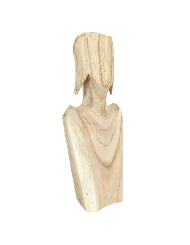 Présentoir en bois pour parures colliers et boucles 35cm | Finition "Bois brut naturel"