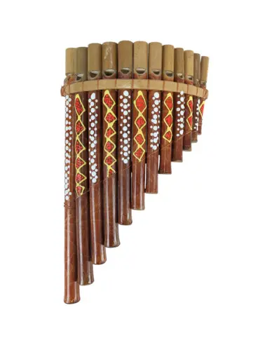 Flûte de Pan en bambou - 12 tubes