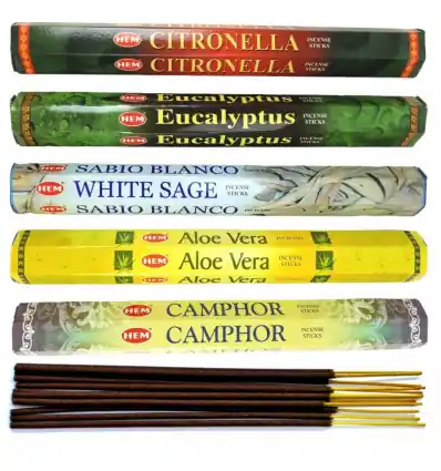 Assortiment d'encens - Bouquet "Herboristerie Aromatique" 5 parfums / 100 bâtons | HEM