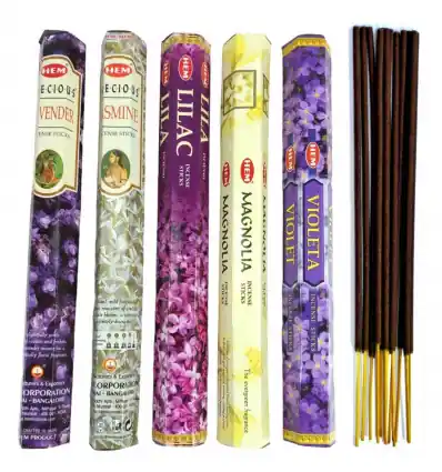 Assortiment d'encens - Bouquet "Jardin Fleuri" 5 parfums / 100 bâtons | HEM