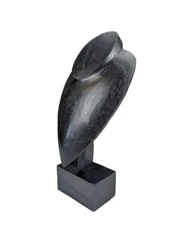 Buste d'exposition Présentoir Bijoux en bois 30cm | Finition "Noir Ébène"