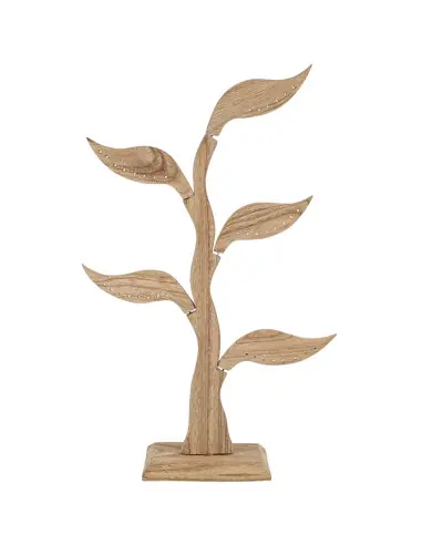 Arbre à Boucles d'Oreilles en bois 40cm | Finition "Bois brut naturel"