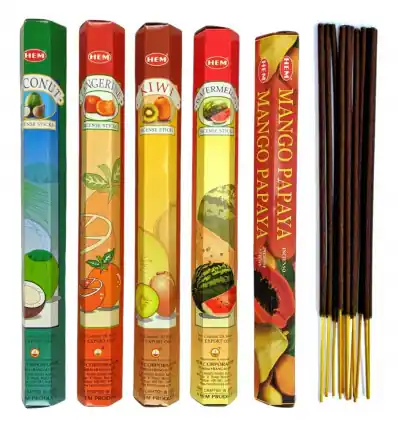 Assortiment d'encens - Bouquet "Fruits Exotiques" 5 parfums / 100 bâtons | HEM