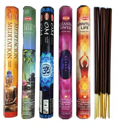 Assortiment d'encens - Bouquet "Yoga & Méditation" 5 parfums / 100 bâtons | HEM