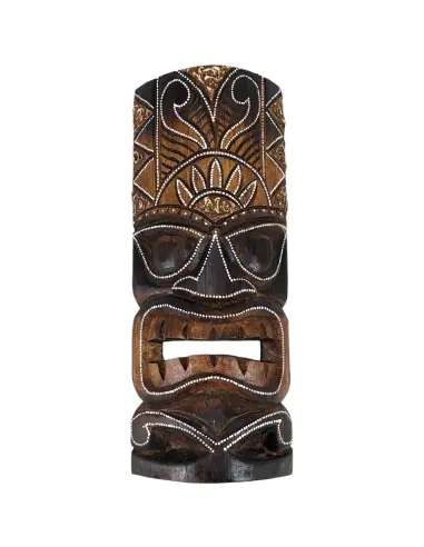 Masque Tiki 30cm en bois - Fabrication artisanale