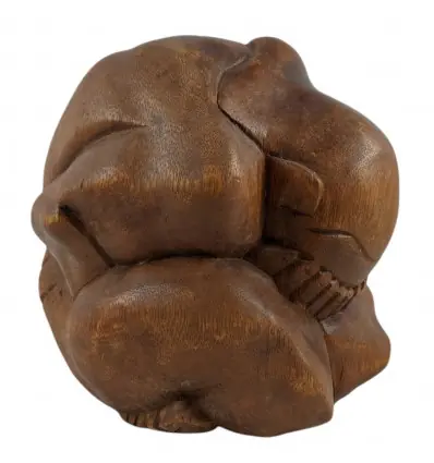 Yogi Libérateur 20cm en Bois massif sculpté main