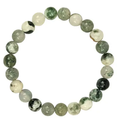 Bracelet Agate Arbre | Boules 8mm