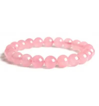 Bracelet Quartz rose | Boules 8mm