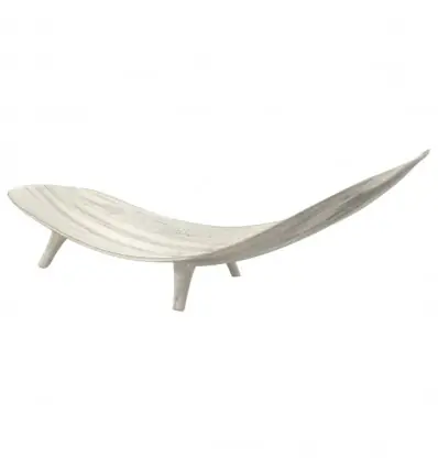 Coupe en Feuille de cocotier - Centre de Table ou Vide-poche - Coloris Blanc