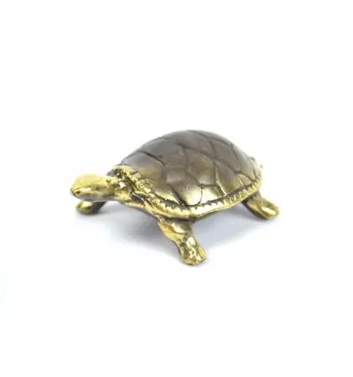 Tortue de terre en laiton - Statuette miniature 6cm