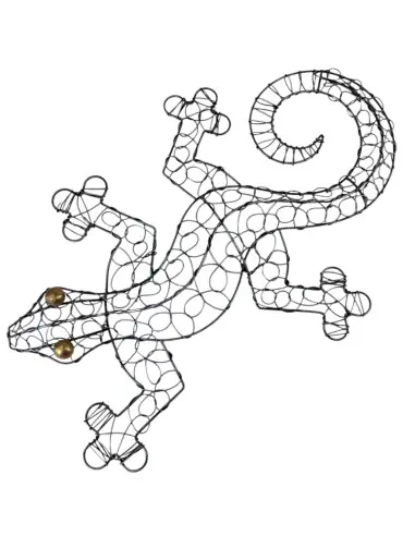 Gecko Margouillat décoration murale en métal 50cm