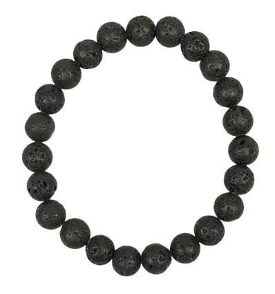 Bracelet Pierre de Lave / Basalte | Boules 8mm