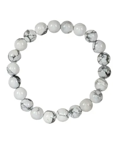 Bracelet Howlite | Boules 8mm