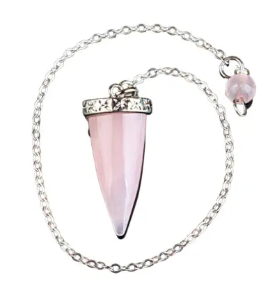 Pendule divinatoire en Quartz rose