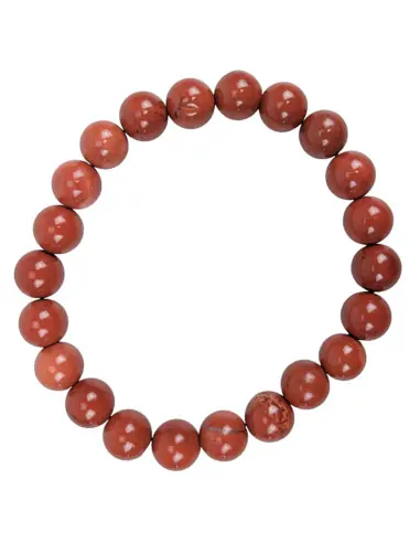 Bracelet Jaspe rouge | Boules 8mm
