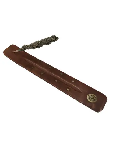 Porte-encens classique en bois | motif Aum (Ôm)