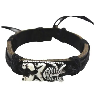 Bracelet avec statuette Tiki - bijou maori Hawaï Tahiti