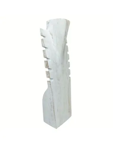Présentoir en bois pour colliers et pendentifs 40cm | Finition "Blanc Cérusé"