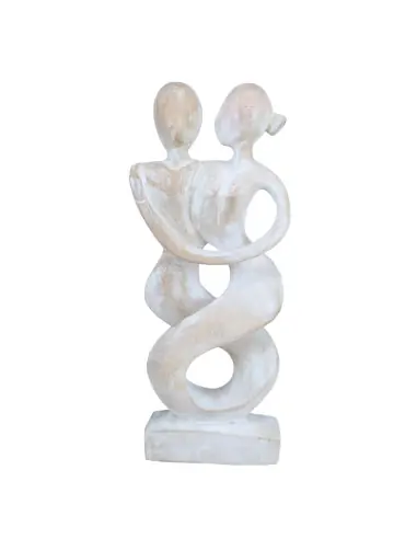Statue Couple "Danseurs Complice" 30cm en bois | Célébration d'Amour
