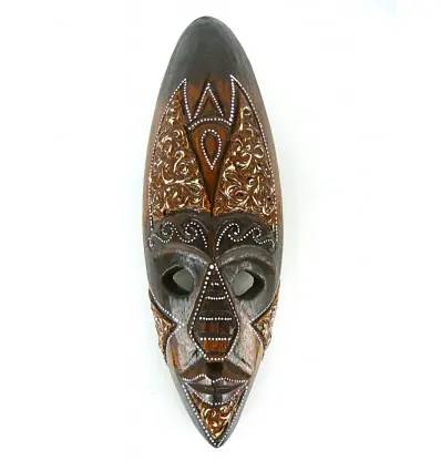 Masque Africain en bois sculpté 30cm